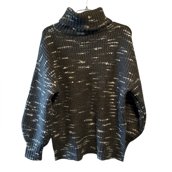 Varley Marlena Turtleneck Sweater Black White Size Small - Picture 5 of 8